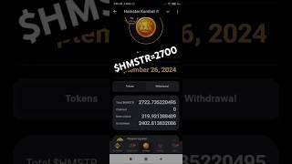 Hamster kombat toal airdrop collection 2700 HMSTR token , withdrawal on 26 sep ₹22000