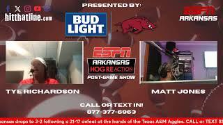 WATCH: Hog Reaction is LIVE following a disappointing 21-17 to Texas A&M