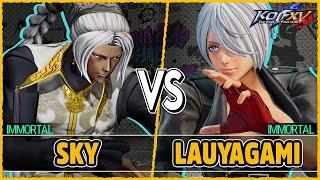 KOF XV  Sky (Duolon/Haohmaru/Kukri) vs Lauyagami (Hinako/Chizuru/Angel)  Steam Replay Match 