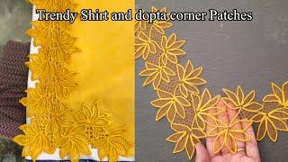 Trendy Shirt And Dopta Corner Patches Design By Sewing Machine_ Latest Dress Design _ Stylish Dress