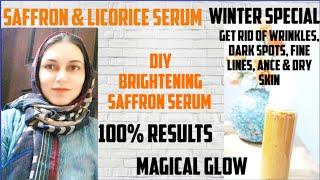 Saffron And Licorice Serum/ Magical Glow Serum/ Winter Special Brightness/ Homemade Face Oil/ DIY