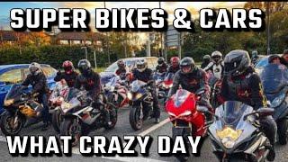 SUPERBIKES & CARS MEET UP TO GIVE IT FULL SENDS !! FAST CAR CHECKS #cars #bike