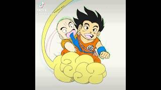 Krillin, Goku, and Flying Nimbus (Speed draw/sketch of OG DragonBall)