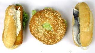 Fish Sandwiches and Bagel [Nordsee Restaurant]