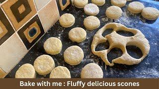 Bake with me some fluffy scones with eggs and sour milk : Fluffy scones with self raising flour