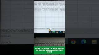 How to insert a new sheet in Excel using shortcut key?