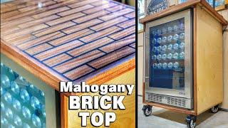 How to Make a Stunning Counter Top | Easy Brick Pattern with Epoxy Inlay for a NewAir Fridge