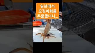 일본에서 오징어회를 주문했더니...
