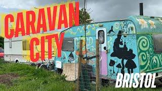 Caravan city at Clifton Downs in Bristol 2024