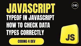 typeof in JavaScript  | How to Check Data Types Correctly (With Examples & Gotchas)