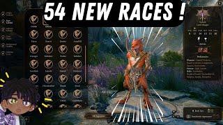 All 54 NEW RACES in Baldurs Gate 3