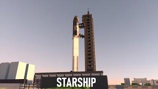 SpaceX Starship launch in Minecraft!