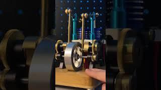 The exquisite Stirling engine model perfectly presents the beauty of machinery. #stirlingengine