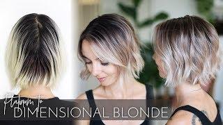 All Over Platinum to Dimensional Blonde Balayage in one Appointment | Easy Technique!