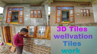 #Telugutilesworkbablu 10 by 15 3D wellvation tiles work..