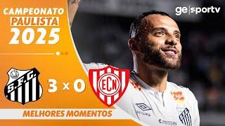 SANTOS 3 X 0 NOROESTE | MELHORES MOMENTOS | CAMPEONATO PAULISTA 2025 | ge.globo