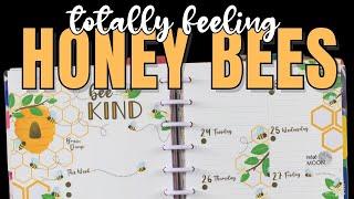 Happy Planner Classic Dashboard Layout Plan with Me - Honeybees
