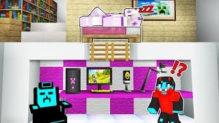 i Built SECRET GAMING ROOM in SHEYYYN's House in Minecraft!