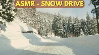 FOUL Weather Drive┃Japan's Snow Country Via Backroads Natural Audio ASMR