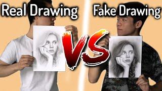 Real Drawing VS Fake Drawing - DP ART DRAWING