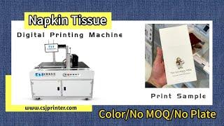 Napkin tissue printing machine digital inkjet color printer