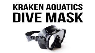 Kraken Aquatics Dive Mask with Silicone Skirt and Strap for Scuba Diving, Snorkeling and Freediving