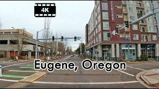 Driving in Downtown Eugene, Oregon - 4K