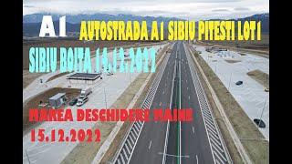 Autostrada A1 Sibiu Pitesti lot1 Sibiu Boita filmat complet în 14 12 2022 #autostradasibiupitesti