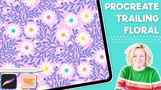 Seamless Daisy Pattern in Procreate  | Diamond Method (Trailing Floral Canvas 6)