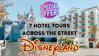 7 Hotels across the street from Disneyland - room tours and discounts!