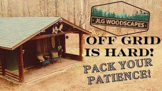 Off Grid Is Hard! The Log Cabin Shed Build Continues