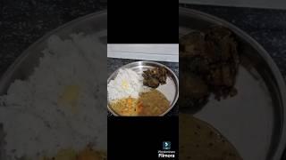 Rice || Vegetable Sambar || Ridge Gourd Fry  #cooking #simple # healthy