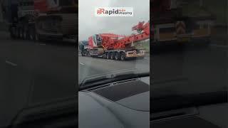 Unbelievable Crane in Action: Epic Lowboy Trailer Delivery! 