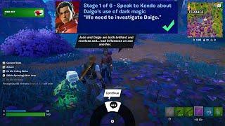 How to EASILY Speak to Kendo about Daigo's use of dark magic in Fortnite locations Quest!