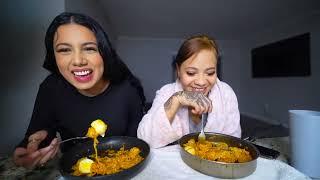 BULDAK SPICY NOODLE ASMR MUKBANG FT. @TheRealMellyyy