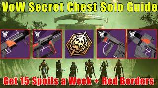 Vow of the Disciple Secret Chest Solo Guide! Get Red Borders + Spoils Each Week!