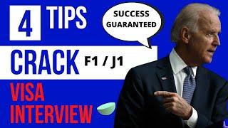 4 tips to CRACK F1 J1 VISA INTERVIEW | Mock Interview