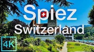 One of the most beautiful town in Spiez town Switzerland  (4K)