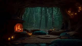 Tranquil Rain and Fireplace Ambience | Perfect Soundscape for Calm, Sleep, and Inner Peace