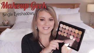 My Favourite Makeup Geek Single Eyeshadows - Swatches / Mature Beauty