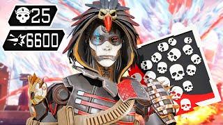 INSANE SOLO ASH 25 KILLS & 6600 DAMAGE WAS AMAZING (Apex Legends Gameplay)