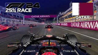 F1 2024 GAME | 25% Race Qatar - Max Verstappen | PS4 Gameplay