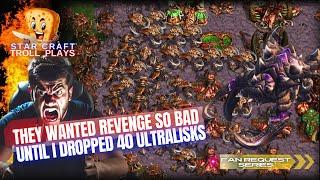 StarCraft Troll Plays  |  Using 40 Ultralisks to Drop & Kill Players #4 |  How To Gameplay