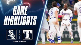White Sox vs. Rangers Game Highlights (6/14/25) | MLB Highlights