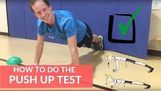 How to do the Push Up Test |Fitnessgram in PE|