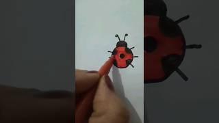 easy ladybug drawing ll #viralvideo #shortsvideo #youtubeshorts