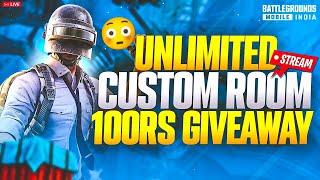 Custom Room UC GIVEAWAY FOR ALL on LIVE STREAM - BGMILIVE #ucgiveaway  #bgmilive #customroom