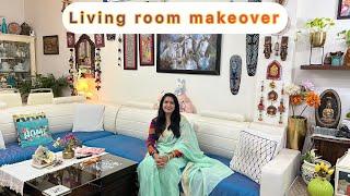 Living Room Makeover .Summer Decor Tips.#livingroomdecor #indoorplantcare #decortips #decor 🩵