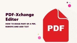 How to erase parts of a document and add text in PDF Xchange