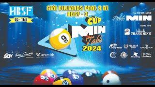 Dương Quốc Hoàng VS Châu Chiêu Minh - BÁN KẾT | GIẢI POOL 9 BI HBSF - 3 CUP MIN TABLE 2024